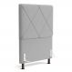 Cabeceira Cama Box Solteiro Mel 90cm com Frame Veludo Cinza Claro - Desk Design