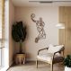 Quadro Escultura Jogador de Basquete K 120x48 Marrom