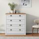 Cômoda Organizadora Madeira 4 Gavetas Bolton Branco Madeirado