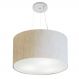 Pendente Cilíndrico Md-4187 Cúpula em Tecido 45x30cm Linho Bege - Bivolt