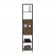Estante Multiuso Steel Quadra com 07 Prateleiras Estilo Industrial Vermont e Preto 45 cm - D'Rossi