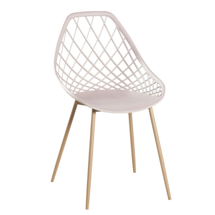 Cadeira de Jantar Cloe Pé Palito Bege