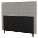 Cabeceira Cama Box Solteiro Parisis 90cm Veludo Bege - Desk Design