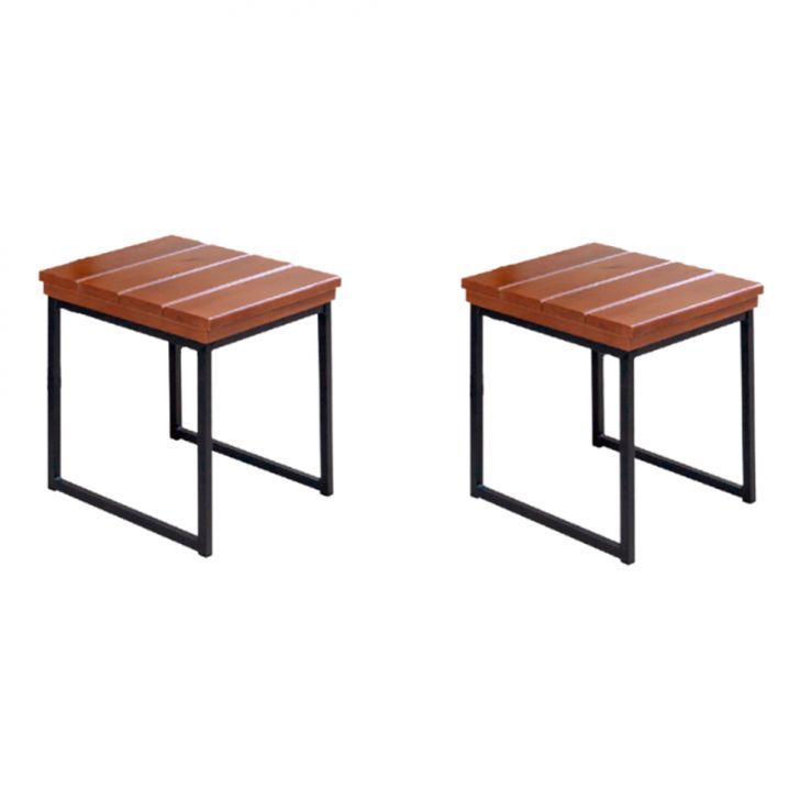 Conjunto com 2 Bancos | Banquetas Capri Marrom e Preto