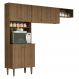 Armário de Cozinha Compacta Quiosque 235cm Rustic Gourmet Madesa XA