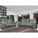 Conjunto Sofá Luxemburgo 3 e 2 Lugares 1,52m e 2,02m Suede Cinza