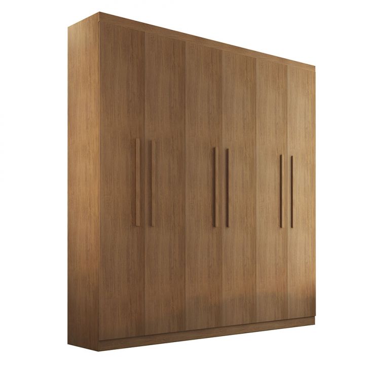 Guarda-roupa Casal Malibu 100% Mdf 6 Portas 2 Gavetas Imbuia