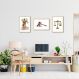 Quadro Deusa Martelo e Balança 119x43 3-43x30 Caixa Marfim