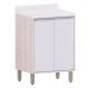 Balcão para Cozinha Modulada 60 cm 2 Portas Atenas Cinza Cristal