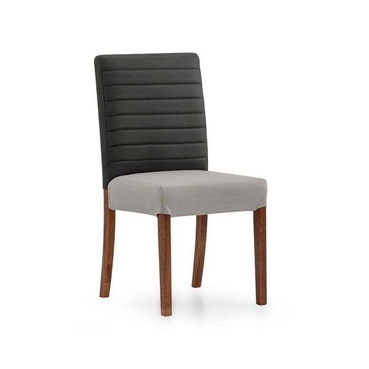 Cadeira Bailey Poliéster Bege e Chumbo Esverdeado