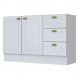 Balcão Pia 2 Portas e 3 Gavetas 120cm Americana Branco - Móveis Henn