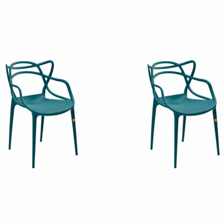 Conjunto com 2 Cadeiras Allegra Verde Petróleo