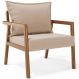 Poltrona Decorativa Para Sala de Estar e Living Alícia L02 Suede Bege - Lyam Decor