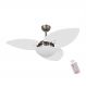 Ventilador de Teto Kovalski Bronze 3 Pás Branco 220V com Controle