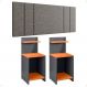 Jogo Quarto 2 Mesas Organizadora Fantasy Cinza/Cinamomo Prateleira Nicho Cabeceira Luana Suspensa Cama Box Queen Size 1,60 Cinza Linho - Lojas RPM