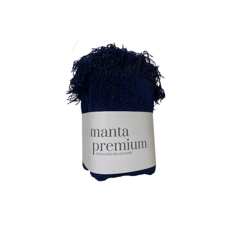 Manta Decorativa Cute Azul Marinho 140x140 cm