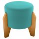 Puff Decorativo Para Sala Luxo 44x44 cm Veludo Deluxe Verde Milani Store
