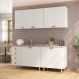 Cozinha Compacta Maranello 100% MDF 9 Portas 4 Gavetas Branco