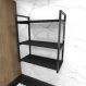 Prateleira industrial lavanderia aço cor preto 60x30x68cm CxLxA cor mdf preto modelo ind25plav