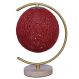 Abajur Luminária Rustica Vermelha Branca De Mesa 27,5cm Bivolt 110/220v
