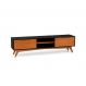 Rack Happy Preto e Marrom 185 cm
