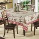Toalha de Mesa Retangular 8 Lugares Ouro Berlim Vermelha
