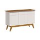Buffet Classic 3 Portas Off White com Freijó - Imcal Móveis