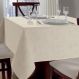 Toalha de Mesa Retangular 6 Lugares Safira 2 Bege