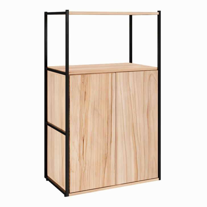 Estante Shelf 2 PT Calvi e Preta 105 cm