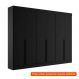 [OUTLET] Guarda-Roupa Casal Ana 6 PT 4 GV Preto 240 cm
