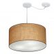 Pendente Cilíndrico Com Desvio Md-4238 Cúpula em Tecido 45x25cm Palha - Bivolt