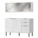 Armario Aereo E Balcao 120 cm GLOR ABGL02 Branco Neve MXM