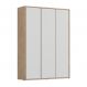 Guarda-Roupa Infantil Wood 3 Portas 3 Gavetas Branco e Carvalho Treviso
