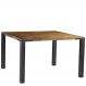 Mesa Sala de Jantar Cozinha Bladel Quadrada 120cm Grafite Madeira Maciça Rustic Brown G54 - Gran Belo