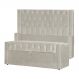 Conjunto Cabeçeira mais Calçadeira Baú Casal Emma Suede Bege