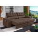 Sofá Oscar Plus 2,30m Retrátil/Reclinável Suede Marrom - Xflex