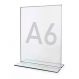 Display Expositor T A6 10x15cm Acrílico Ps Cristal Balcão