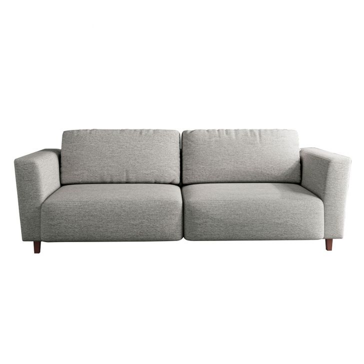 Image of Sofá 3 Lugares Munique Com Chaise Esquerdo Poliéster Cinza PLA-MO895UP38HEFMOB