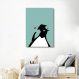 Quadro Infantil Cartoon Pinguim 100x70 Sem Moldura