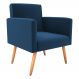 Poltrona Decorativa para Sala Pará Suede Azul