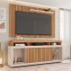 Rack com Painel Ripado para TV até 60 Polegadas New Oscar Buriti e Off White