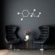 Quadro Escultura Fórmula Química Adrenalina 60x28 Branco
