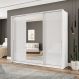 Guarda-Roupa Casal com Espelho Porto 3 Portas 4 Gavetas Branco