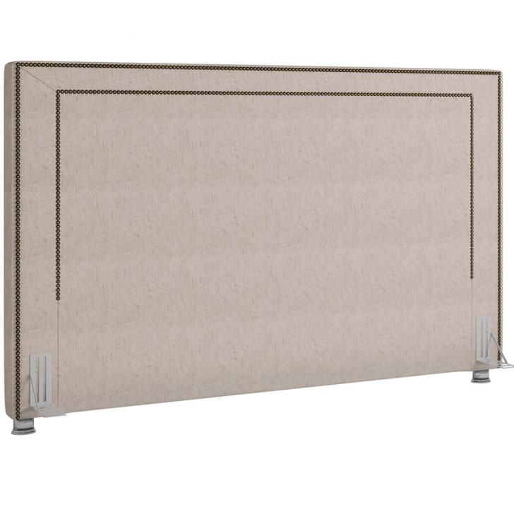 Cabeceira Cama Box Casal King 195 cm P05 Berlim Linho Bege Claro - Lyam Decor