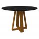 Mesa Vitória 135x135cm - Ypê/Preto