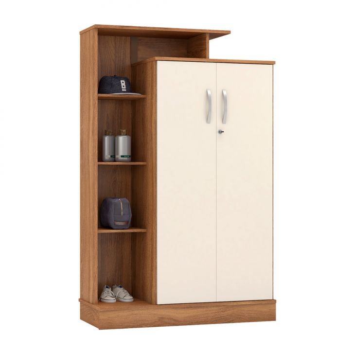 Armário Multiuso Elite 2 PT Amêndola e Off White