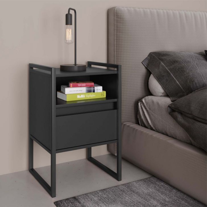 Gaveteiro Industrial com Gaveta Kinfe Preto Onix