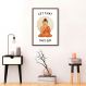 Quadro Frase Divertida Meditação 43x30 Caixa Marrom