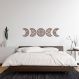 Quadro Escultura Fases da Lua Boho Arabesco 90x406 Marrom