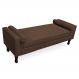 Recamier Baú Namoradeira 160cm Felix Suede Marrom - Montanaris Decor